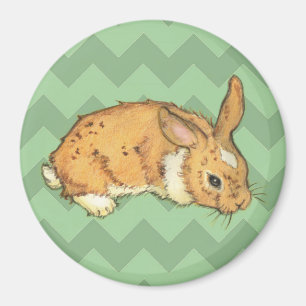Bunny Sage Chevron Duo Magnet