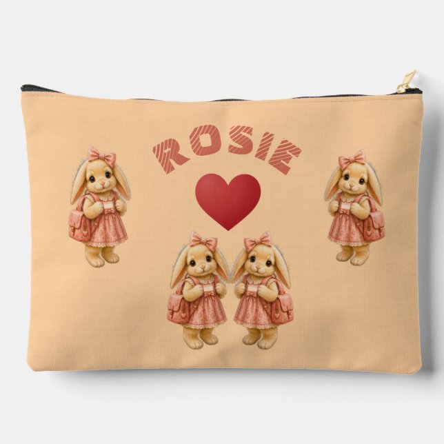 Bunny school girl  accessory pouch (Back)