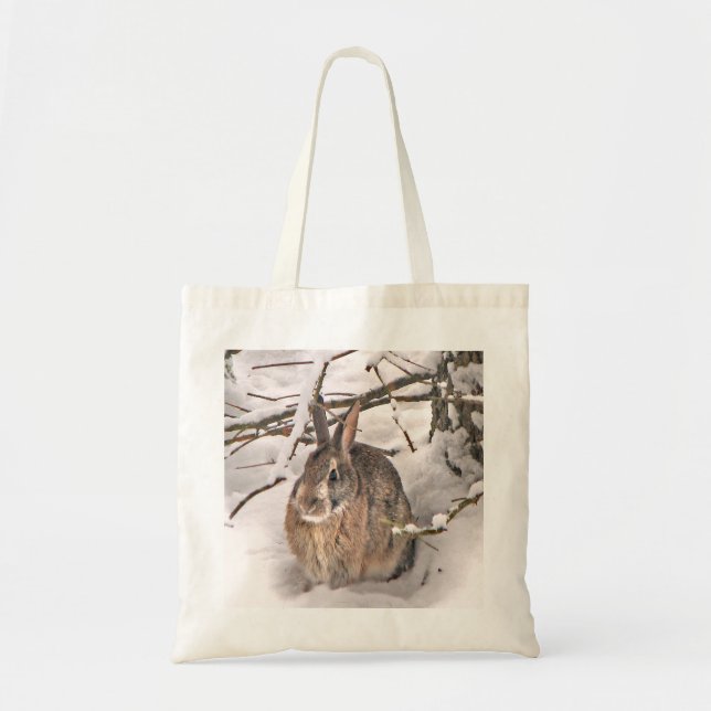Bunny Seeking Shelter Tote Bag (Front)