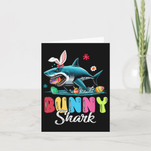 Bunny Shark Easter Hunting Chocolate Eggs Lover Ki Card