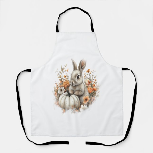 Bunny Shirt Country Pumpkin Apron (Front)