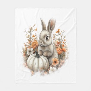 Bunny Shirt Country Pumpkin Fleece Blanket