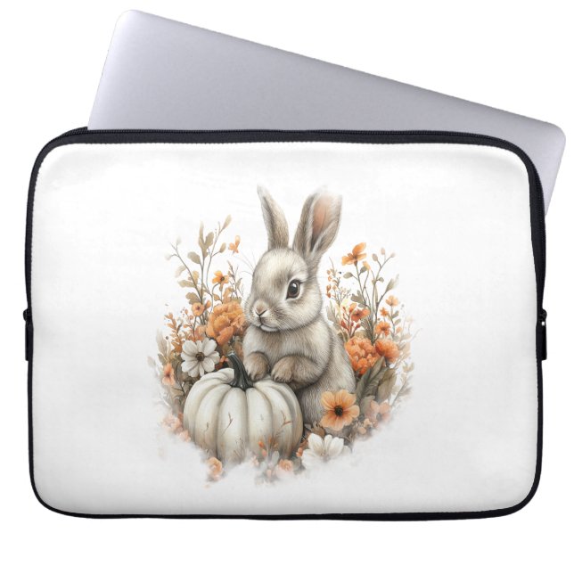Bunny Shirt Country Pumpkin Laptop Sleeve (Front)