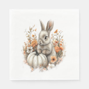 Bunny Shirt Country Pumpkin Napkin