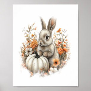 Bunny Shirt Country Pumpkin Poster