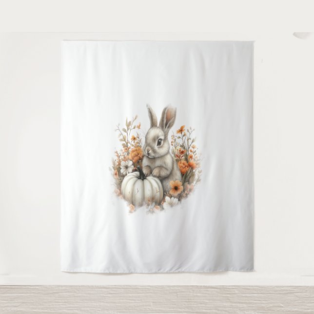 Bunny Shirt Country Pumpkin Tapestry (Front)