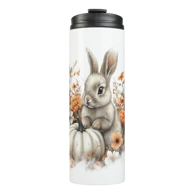Bunny Shirt Country Pumpkin Thermal Tumbler (Front)