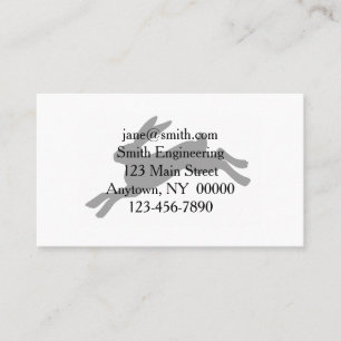 Bunny silhouette - Choose background color Business Card