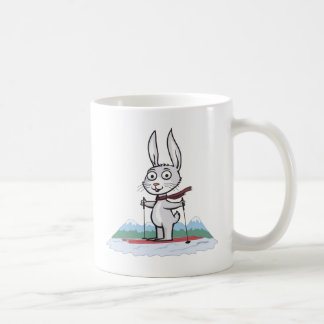Bunny Skiing Coffee Mug