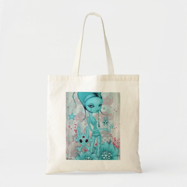Bunny Skull Tote Bag (Front)