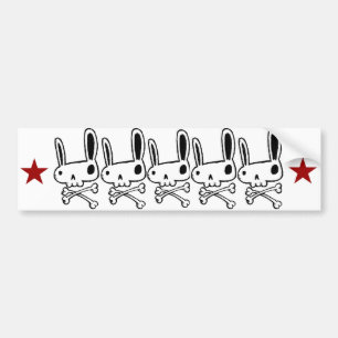 "Bunny Skulls" Bumper Sticker