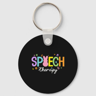 Bunny Speech Therapist Slp Easter Day Speech Thera Key Ring