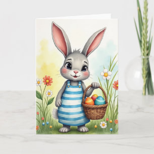 Bunny Springtime Basket Card