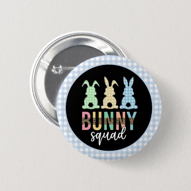 Bunny Squad | Easter Egg Hunt Cute Bunny 6 Cm Round Badge (Front & Back)