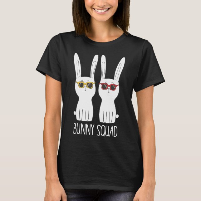 Bunny Squad Funny Cute Pet Rabbit Lover T-Shirt (Front)