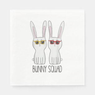 Bunny Squad Funny Cute Pet Rabbit Lover T Shirt Napkin