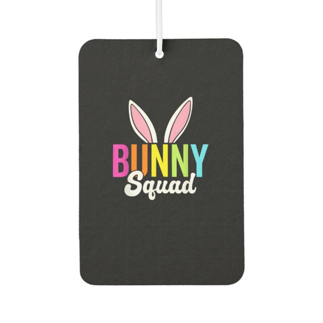 Bunny squad, matching easter rabbit ears, Easter p Car Air Freshener (Front)