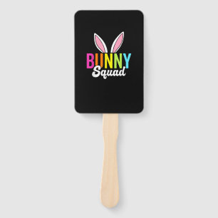 Bunny squad, matching easter rabbit ears, Easter p Hand Fan