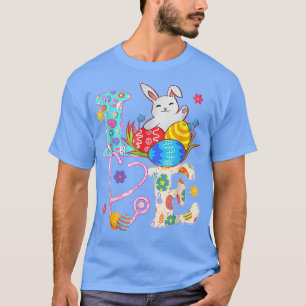 Bunny Stethoscope Scrub Nurse Life Easter Day Outf T-Shirt