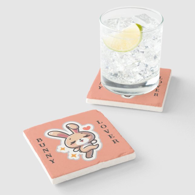 Bunny Stone Coaster (Side)
