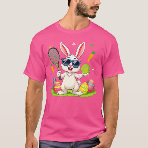 Bunny Sunglasses Easter Eggs Tennis Player Lover T-Shirt