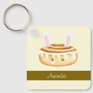 Bunny Sweet Dessert Cinnamon Bun Key Ring
