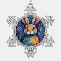 Bunny swirls and hearts Blue