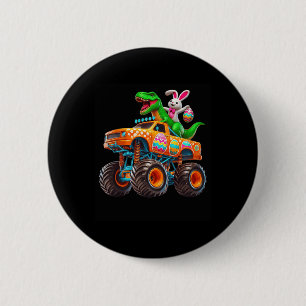 Bunny T-rex Easter Monster Truck Dino Funny Boys K 6 Cm Round Badge