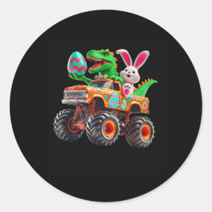 Bunny T-rex Easter Monster Truck Dino Funny Boys K Classic Round Sticker