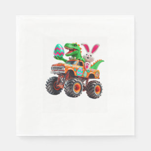 Bunny T-rex Easter Monster Truck Dino Funny Boys K Napkin