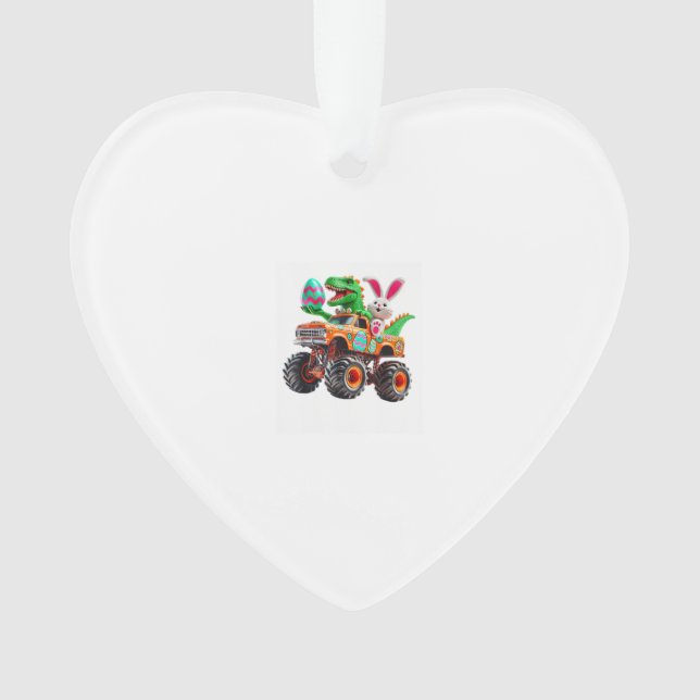 Bunny T-rex Easter Monster Truck Dino Funny Boys K Ornament (Front)