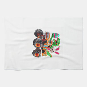 Bunny T-rex Easter Monster Truck Dino Funny Boys K Tea Towel
