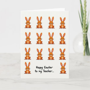 Bunny Teacher Easter Card