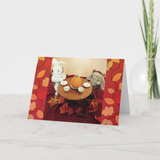 Bunny Thanksgiving Holiday Card