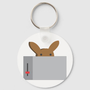 bunny toaster key ring