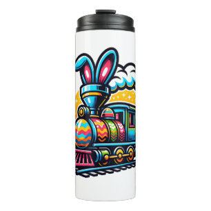 Bunny Train Railroad Easter Egg Kids Toddler Boys  Thermal Tumbler