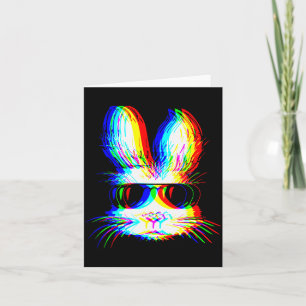 Bunny Trippy Varwave Easter Techno Rave Edm Music Card