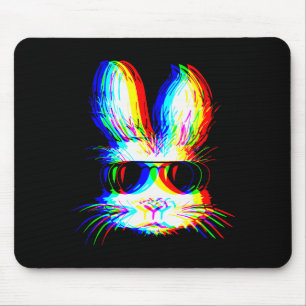 Bunny Trippy Varwave Easter Techno Rave Edm Music  Mouse Mat