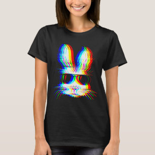 Bunny Trippy Varwave Easter Techno Rave Edm Music T-Shirt