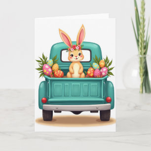Bunny Truck Springtime Joy Card