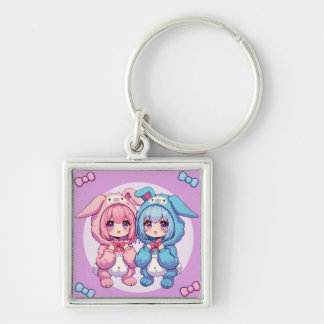 Bunny Twins Key Ring