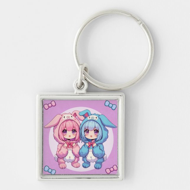 Bunny Twins Key Ring (Front)