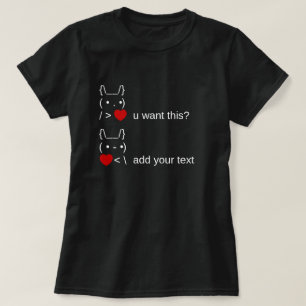 bunny u want this? / Customizable ASCII Text Art T-Shirt