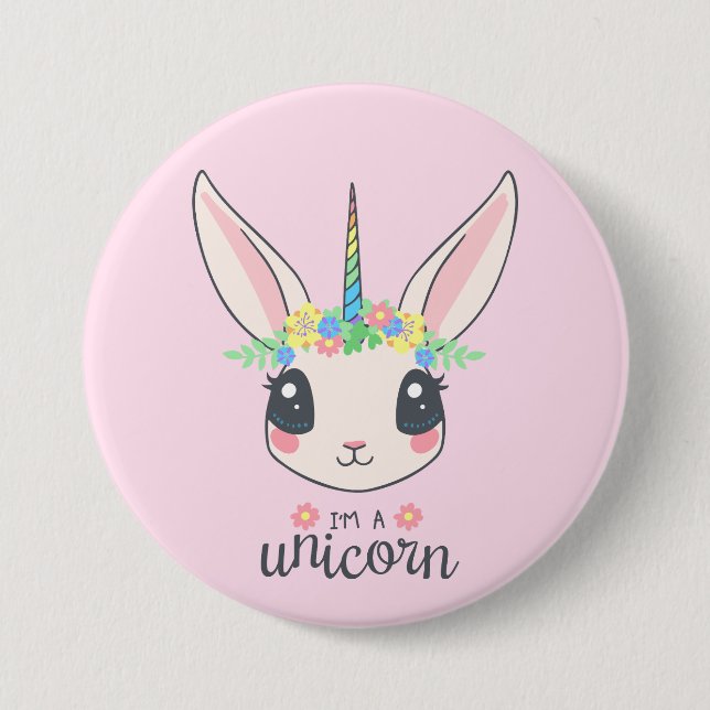 Bunny Unicorn Button (Front)