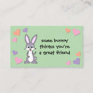 Bunny Valentine Card (without envelope)