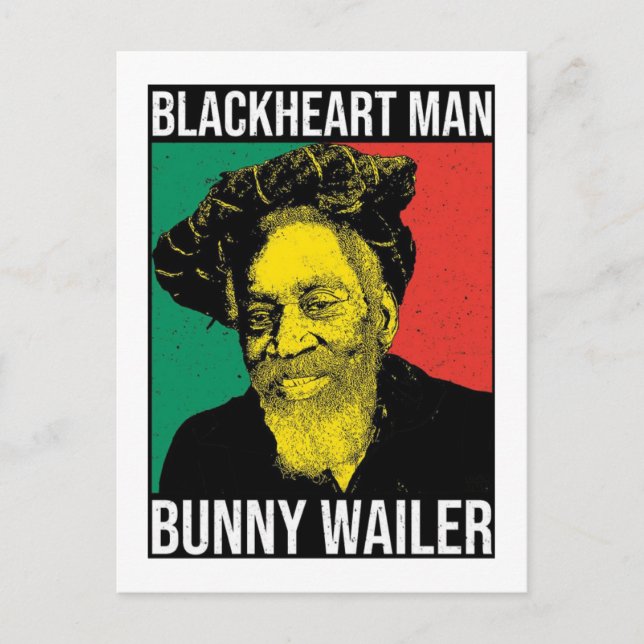 Bunny Wailer Shirt Reggae Rasta Jamaica Roots  Postcard (Front)