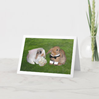 Bunny Wedding Card