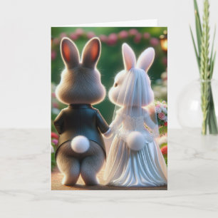 Bunny Wedding Congratulations Card
