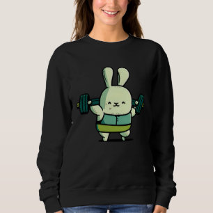 Bunny Weightlifting Bodybuilding Easter Sweatshirt
