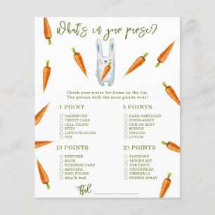 Bunny - Whats in your purse baby shower